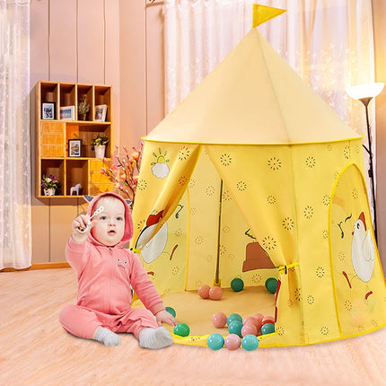 Chick Pattern Children Indoor Outdoor Tent Play House Ocean Balls Game Castle with Base Cloth-garmade.com