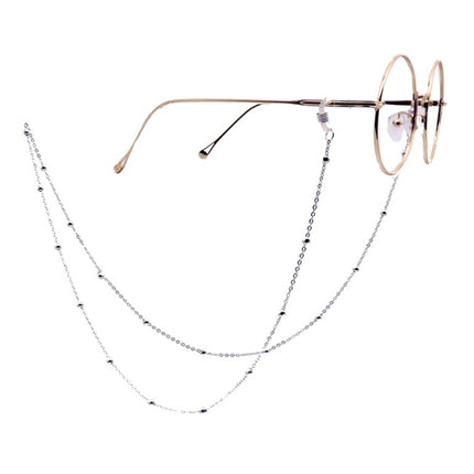 Fashion Simple Pearl Eyeglasses Chain(Silver)-garmade.com