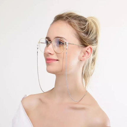 Fashion Simple Pearl Eyeglasses Chain(Silver)-garmade.com