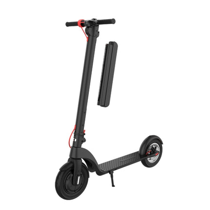 [US Warehouse] X8 Outdoor Waterproof Foldable Electric Scooter with 10 inch Vacuum Tires & LCD Display & LED Lights & 10AH Lithium Battery, Load-bearing: 20-100kg (Black)-garmade.com