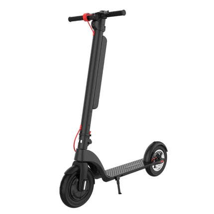 [EU Warehouse] X8 Outdoor Waterproof Foldable Electric Scooter with 10 inch Vacuum Tires & LCD Display & LED Lights & 10AH Lithium Battery, Load-bearing: 20-100kg (Black)-garmade.com