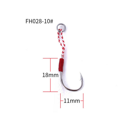 5 Set HENGJIA 10# Tied Wire Iron Hook Deep Sea Fishing Hook-garmade.com