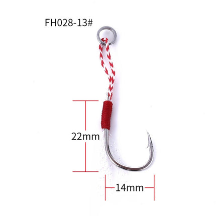 5 Set HENGJIA 13# Tied Wire Iron Hook Deep Sea Fishing Hook-garmade.com