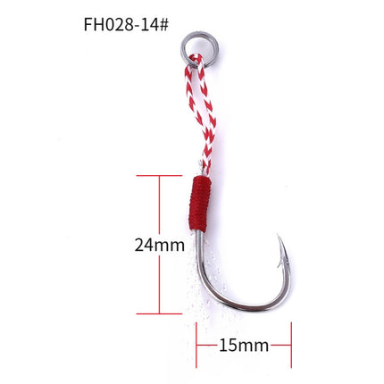 5 Set HENGJIA 14# Tied Wire Iron Hook Deep Sea Fishing Hook-garmade.com