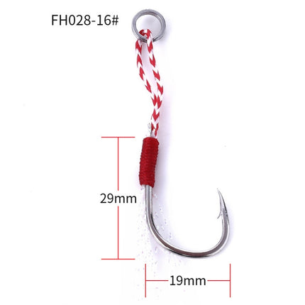 5 Set HENGJIA 16# Tied Wire Iron Hook Deep Sea Fishing Hook-garmade.com