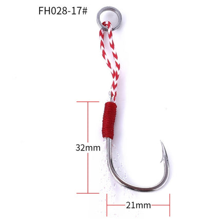 5 Set HENGJIA 17# Tied Wire Iron Hook Deep Sea Fishing Hook-garmade.com