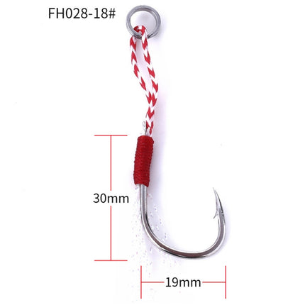 5 Set HENGJIA 18# Tied Wire Iron Hook Deep Sea Fishing Hook-garmade.com