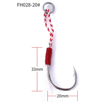 5 Set HENGJIA 20# Tied Wire Iron Hook Deep Sea Fishing Hook-garmade.com