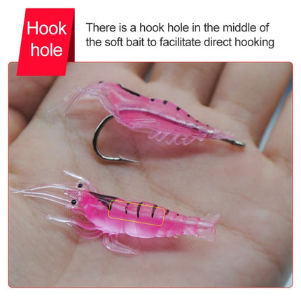 10 PCS 4cm Fishing Soft Artificial Shrimp Bait Lures Popper Poper Baits with Hook-garmade.com