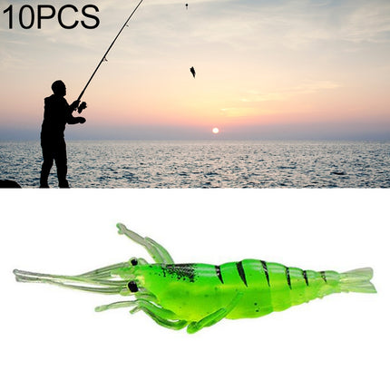 10 PCS 4cm Fishing Soft Bait Lures Popper Poper Baits (Green)-garmade.com