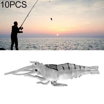 10 PCS 4cm Fishing Soft Bait Lures Popper Poper Baits (Transparent)-garmade.com