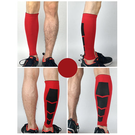 2 PCS Sports High Elastic Outdoors Climbing Basketball Knee Support Guards, Size: L (Red)-garmade.com