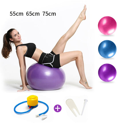 Thickening Explosion-proof Big Yoga Ball Sport Fitness Ball Environmental Pregnant Yoga Ball, Diameter: 55cm(Pink)-garmade.com