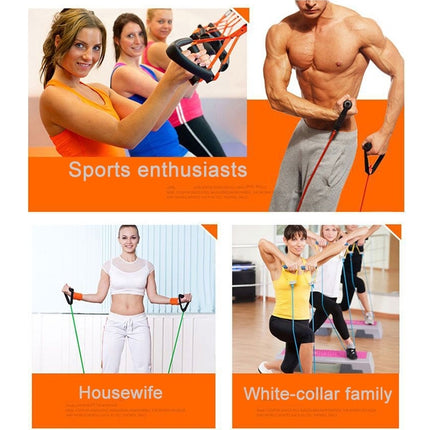 Fitness Exercise Resistance Bands Stretch Elastic Rope Workout Yoga Rally Muscle Training Exercise Rope, Size:5*8*1200mm, Random Color Delivery-garmade.com