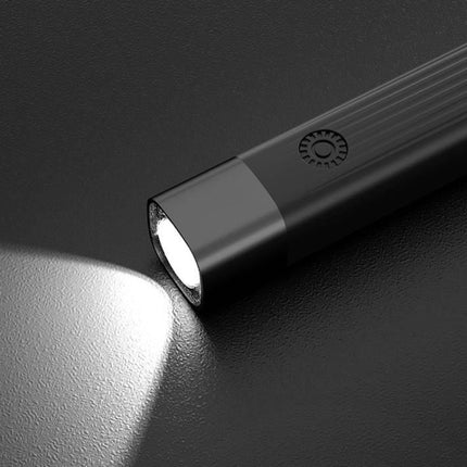Portable Outdoor Camping USB Strong Light Small Flashlight LED Night Riding Light (Black)-garmade.com