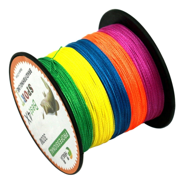 HENGJIA Colorful 5.0# 0.37mm 50LB 22.6kg Tension 300m Extra Strong 4 Shares Braid PE Fishing Line Kite Line-garmade.com