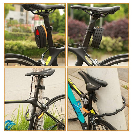 BIKERSAY BK012A Bike Foldable Code Lock Bicycle Anti-theft Lock with Reflective Sticker-garmade.com