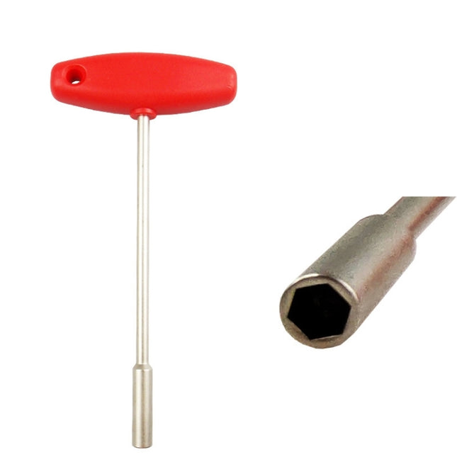 BIKERSAY BT031B T-shaped Socket MTB Road Bike Built-in Tool Steel Concealed Spoke Cap Wrench(4.7mm Hexagon Socket)-garmade.com