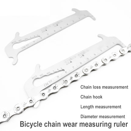 BIKERSAY BT035S Bicycle Chain Wear Checker MTB Chains Gauge Measurement Ruler Repair Tool-garmade.com