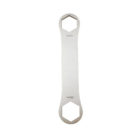 BIKERSAY BT050B Multifunctional Stainless Steel Bicycle Fork Wrench Double Head Spanner-garmade.com