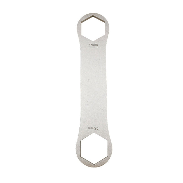 BIKERSAY BT050C Multifunctional Stainless Steel Bicycle Fork Wrench Double Head Spanner-garmade.com