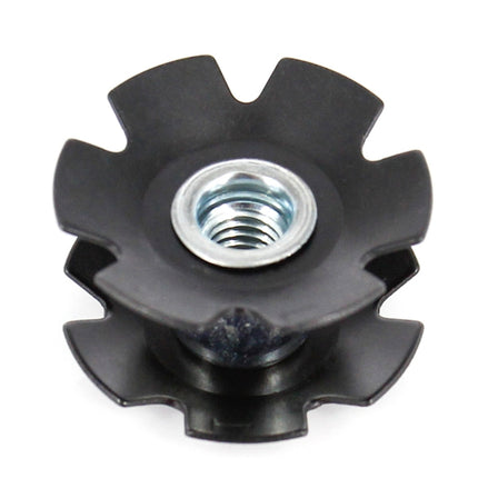 Bike Bicycle Headset Double Flanged Star Nut for 1-1/8 inch Steerer(Black)-garmade.com