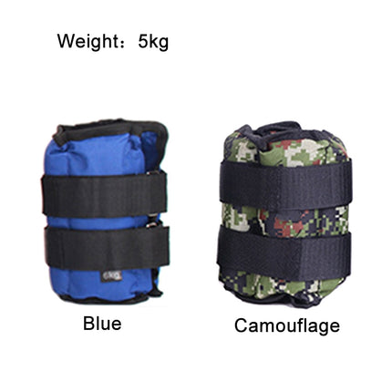 A Pair of Selling Fitness Loading Equipment Ankle Weights Gaiter Sandbags, Adjustable Invisible Running Sports Sandbags, Weight: 5kg-garmade.com