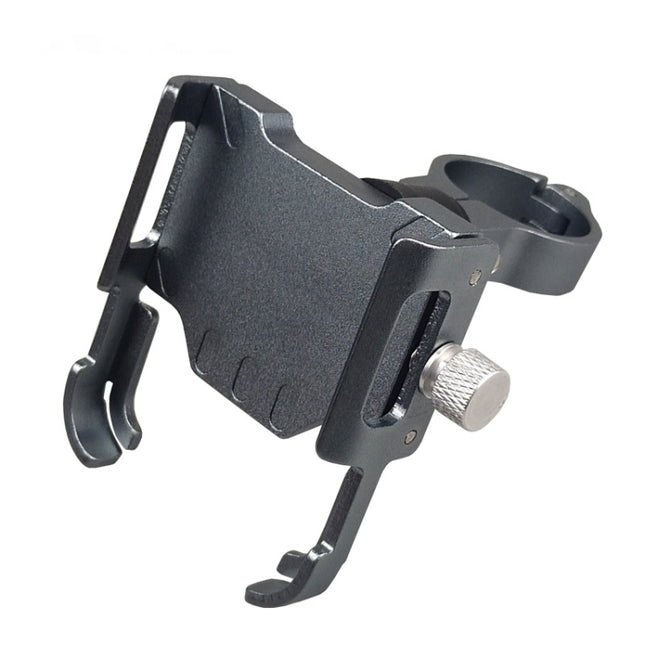 BIKERSAY MP008 Bike Motorcycle Aluminum Alloy Phone Holder Handlebar Clips (Titanium Color)-garmade.com