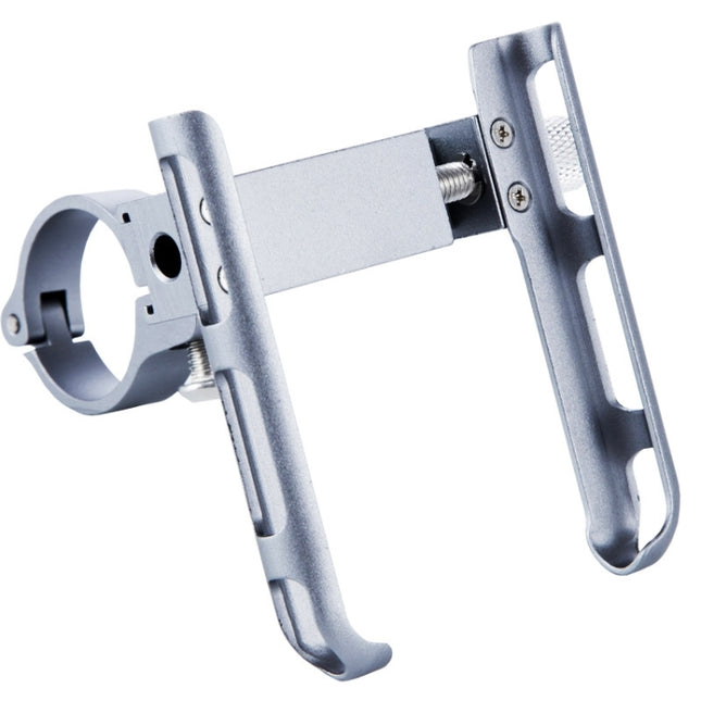 BIKERSAY MP007 Universal Aluminum Alloy Motorcycle Bicycle Phone Holder (Titanium Color)-garmade.com