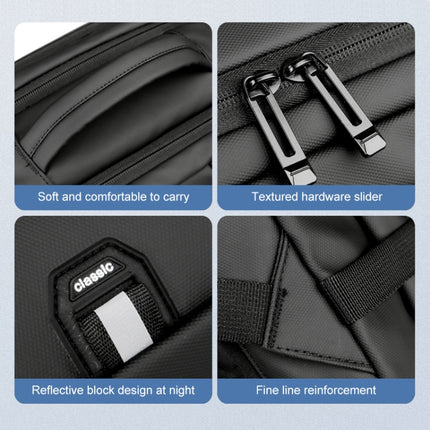 OUMANTU 2023 Large Capacity Waterproof Laptop Backpack Business Travel Shoulders Bag with External USB Charging Port(Grey)-garmade.com