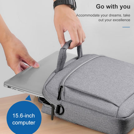 OUMANTU 030 Portable 15 inch Laptop Bag Leather Handbag Business Briefcase(Wine Red)-garmade.com