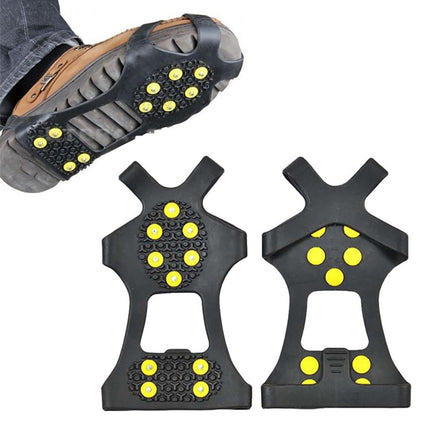 10 Teeth Ice Claw Outdoor Non-slip Shoes Covers for Ice Snow Ground, Size : L-garmade.com