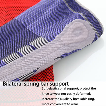 Outdoor Fitness Mountaineering Knit Protection Silicone Anti - collision Spring Support Sports Knee Protector, Size: M(Light Grey)-garmade.com