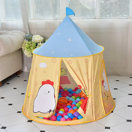 Chick Pattern Children Indoor Outdoor Tent Play House Ocean Balls Game Castle-garmade.com
