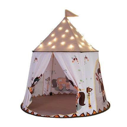 Indian Castle Children Indoor Outdoor Tent Mongolian Yurt Toy House with Base Cloth-garmade.com