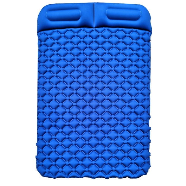 Ordinary Type Outdoor Camping Peripheral Inflatable Cushion Portable TPU Inflatable Double Bed, Size: 195 x 119 x 16cm(Dark Blue)-garmade.com