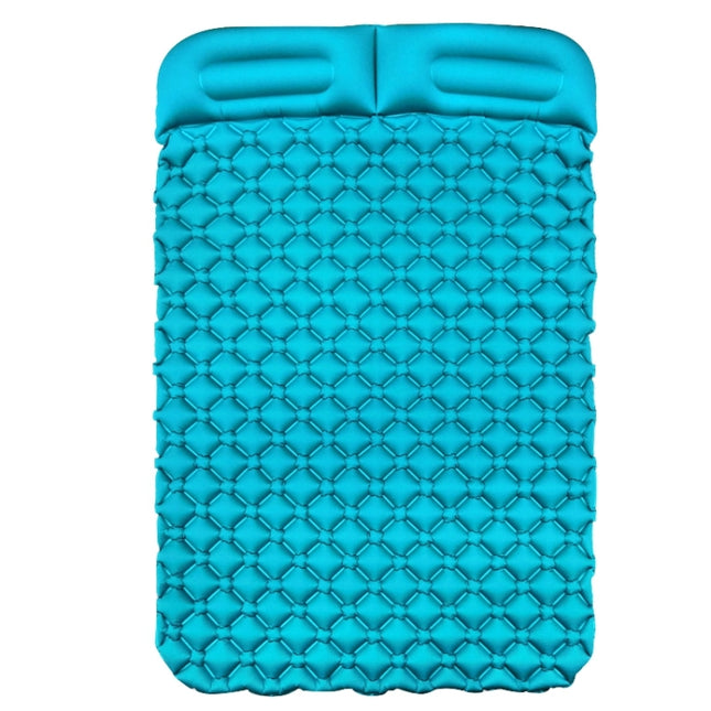 Ordinary Type Outdoor Camping Peripheral Inflatable Cushion Portable TPU Inflatable Double Bed, Size: 195 x 119 x 16cm(Peacock Blue)-garmade.com