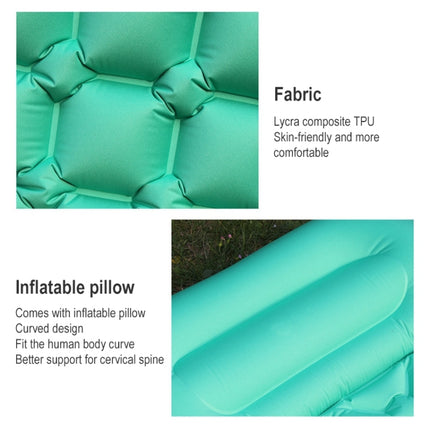 Ordinary Type Outdoor Camping Peripheral Inflatable Cushion Portable TPU Inflatable Double Bed, Size: 195 x 119 x 16cm(Dark Blue)-garmade.com