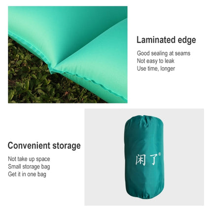 Ordinary Type Outdoor Camping Peripheral Inflatable Cushion Portable TPU Inflatable Double Bed, Size: 195 x 119 x 16cm(Peacock Blue)-garmade.com