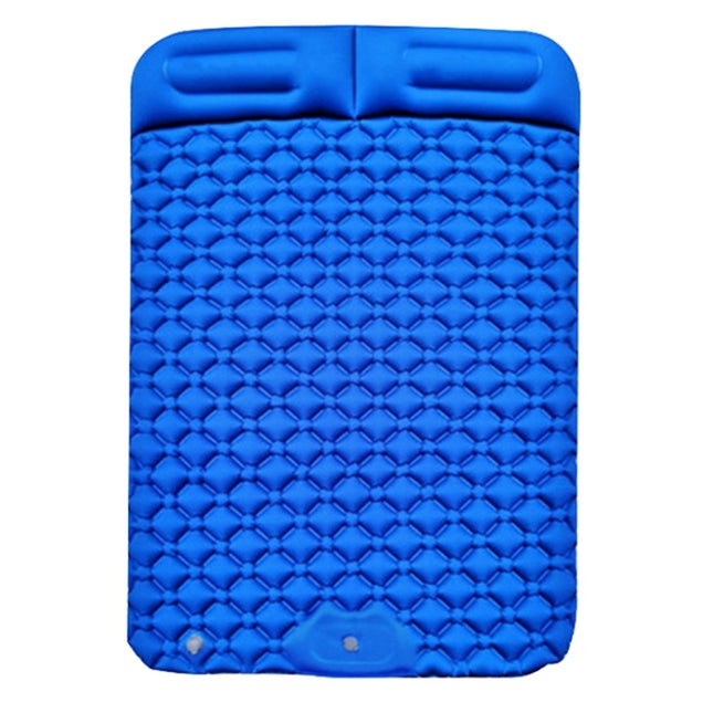Outdoor Camping Foot-step Automatic Inflatable Cushion Portable TPU Inflatable Double Bed, Size: 195 x 119 x 16cm(Dark Blue)-garmade.com