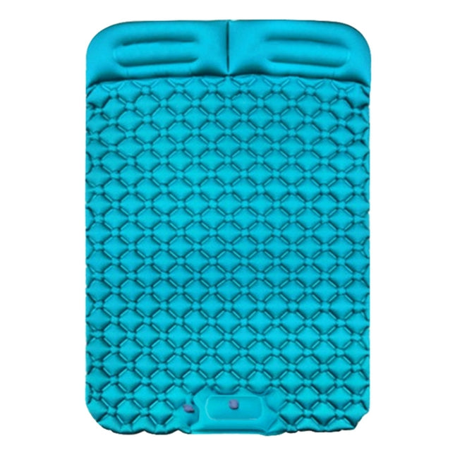 Outdoor Camping Foot-step Automatic Inflatable Cushion Portable TPU Inflatable Double Bed, Size: 195 x 119 x 16cm(Peacock Blue)-garmade.com