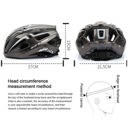 GUB A2 Unisex Bicycle Helmet With Tail Light(Black Red)-garmade.com