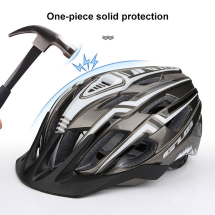 GUB A2 Unisex Bicycle Helmet With Tail Light(Titanium Color)-garmade.com