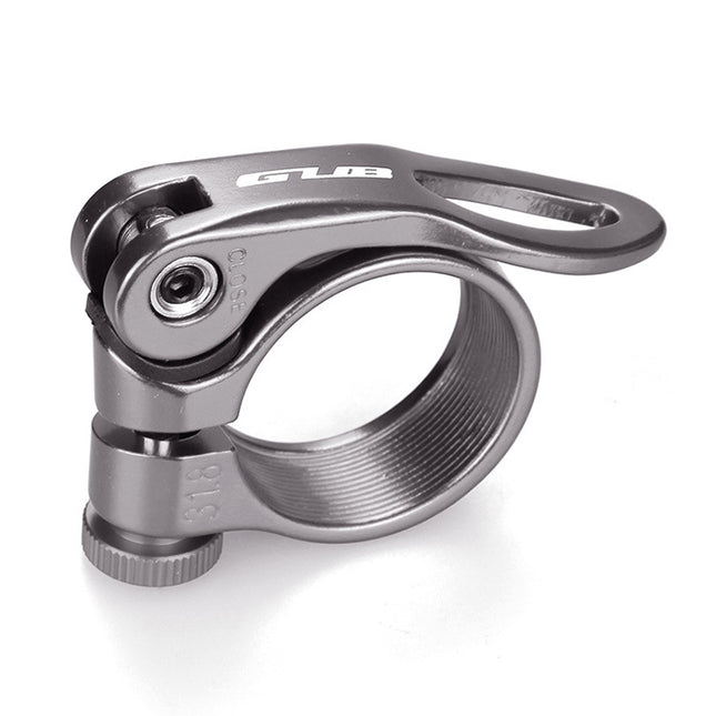 GUB CX-18 31.8mm Aluminum Ultralight Bicycle Seat Post Clamp(Titanium Color)-garmade.com