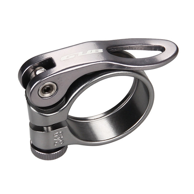 GUB CX-49 34.9mm Aluminum Ultralight Bicycle Seat Post Clamp(Titanium Color)-garmade.com