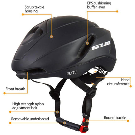 GUB Elite Unisex Adjustable Bicycle Riding Helmet, Size: L(Navy Blue)-garmade.com