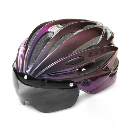 GUB K80 Plus Bike Helmet With Visor And Goggles(Gradient Purple)-garmade.com