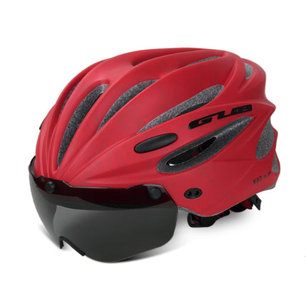 GUB K80 Plus Bike Helmet With Visor And Goggles(Red)-garmade.com