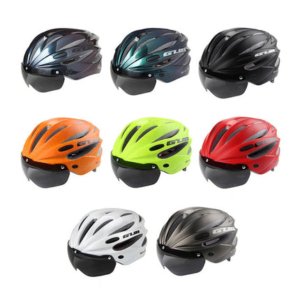 GUB K80 Plus Bike Helmet With Visor And Goggles(Orange)-garmade.com