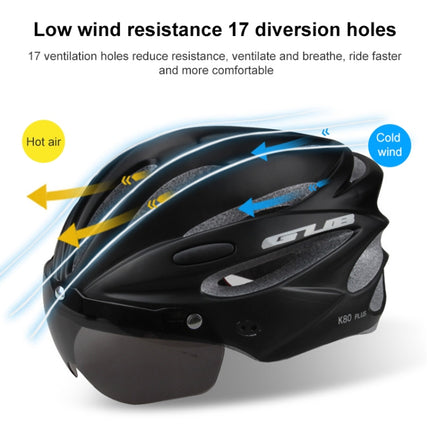 GUB K80 Plus Bike Helmet With Visor And Goggles(Black)-garmade.com